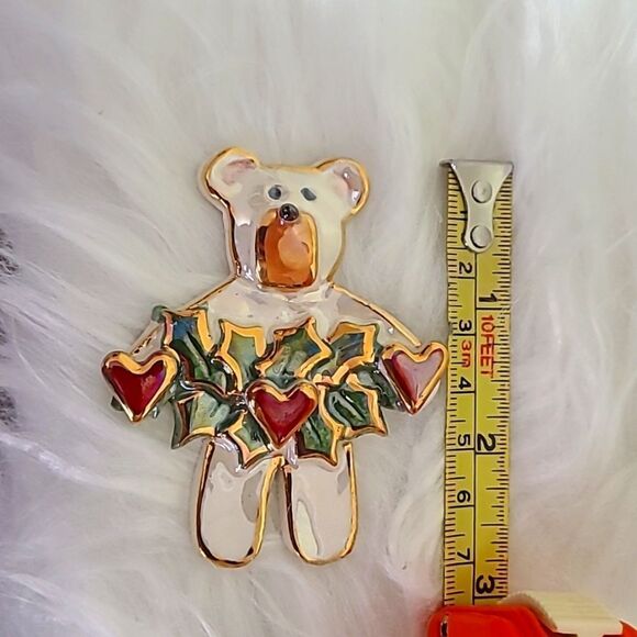 Holiday Teddy Bear Pin - Picture 4 of 4